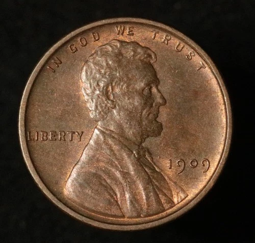 USA 1909 VDB Lincoln Wheat Cent - AU/UNC RB