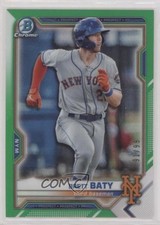 2021 Bowman Chrome Prospects Mega Box Green Mojo Refractor 91/99 Brett Baty 0vt8