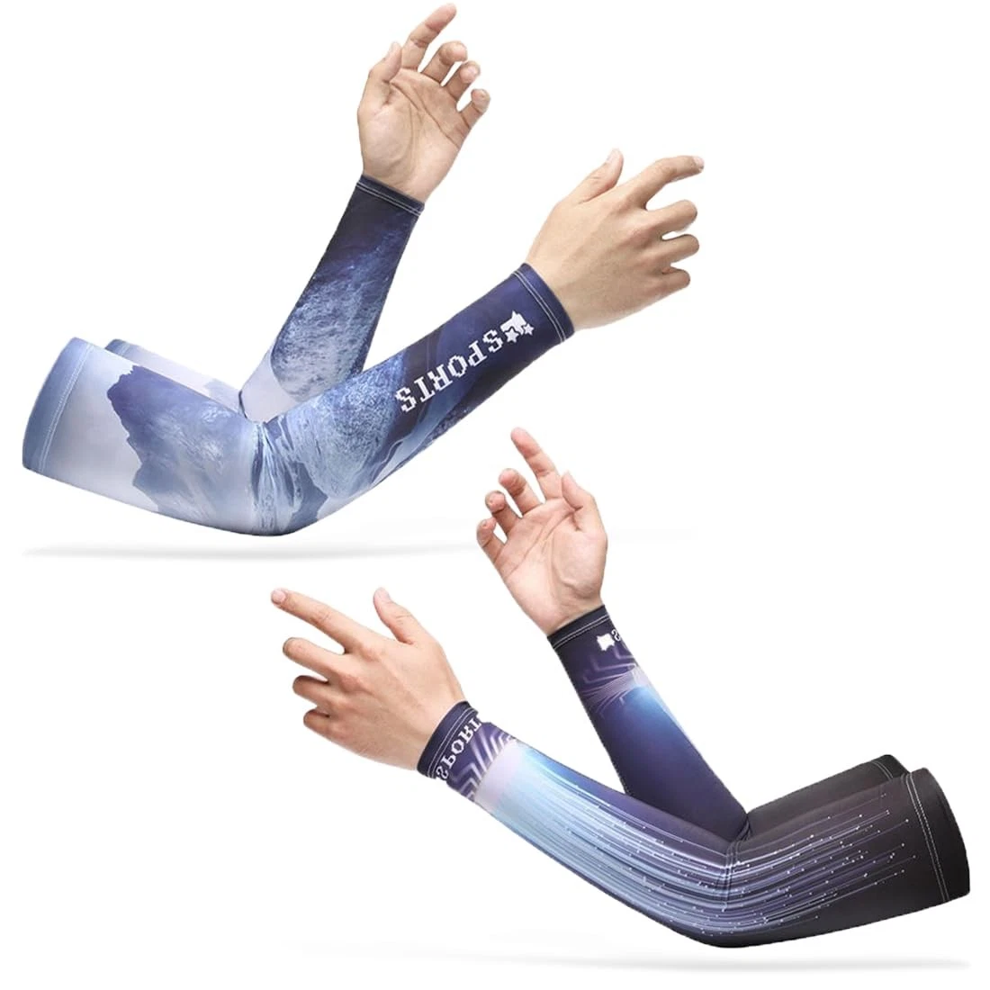 2 Pack Sleeve Holder, Unisex Arm Sleeve Sport, UV Protection, Arm Warmers Cycling He...