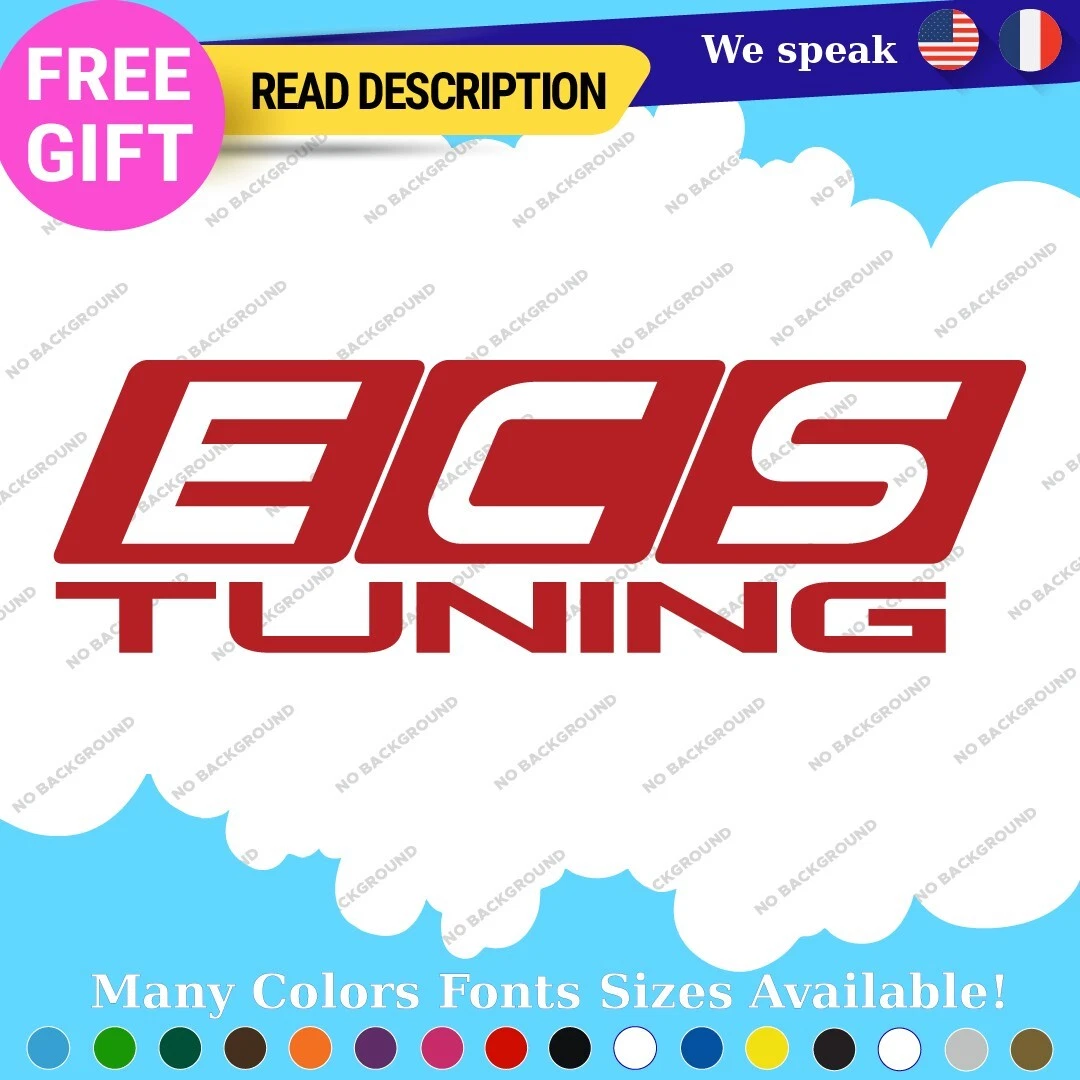 Fits ECS Tuning Stickers Vinyl Exhaust Pipe Wheel Turbo Spacer Set Kit
