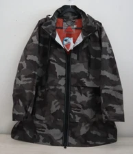 My Anorak 50838SN Women's Sz XL Gray Camo 2-Way Zip Hooded Trails Jacket $189