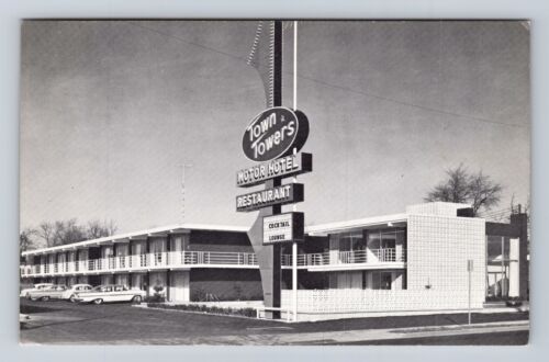 Bowling Green KY-Kentucky, Town Towers Motor Hotel, Advertising Vintage Postcard - Picture 1 of 2