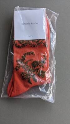 Simone Rocha - crew socks - Pearl White   FREE UK P&P for 5