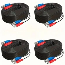 4x 30m Security Camera Cable BNC Extension Power Cord CCTV Surveillance DVR Wire