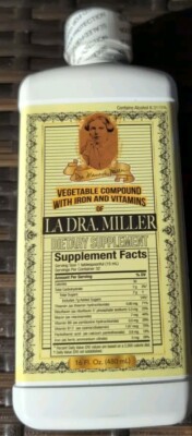 LA DRA. MILLER VEGETABLE COMPOUND DIETARY SUPPLEMENT w/ IRON & VITAMINS 16oz.
