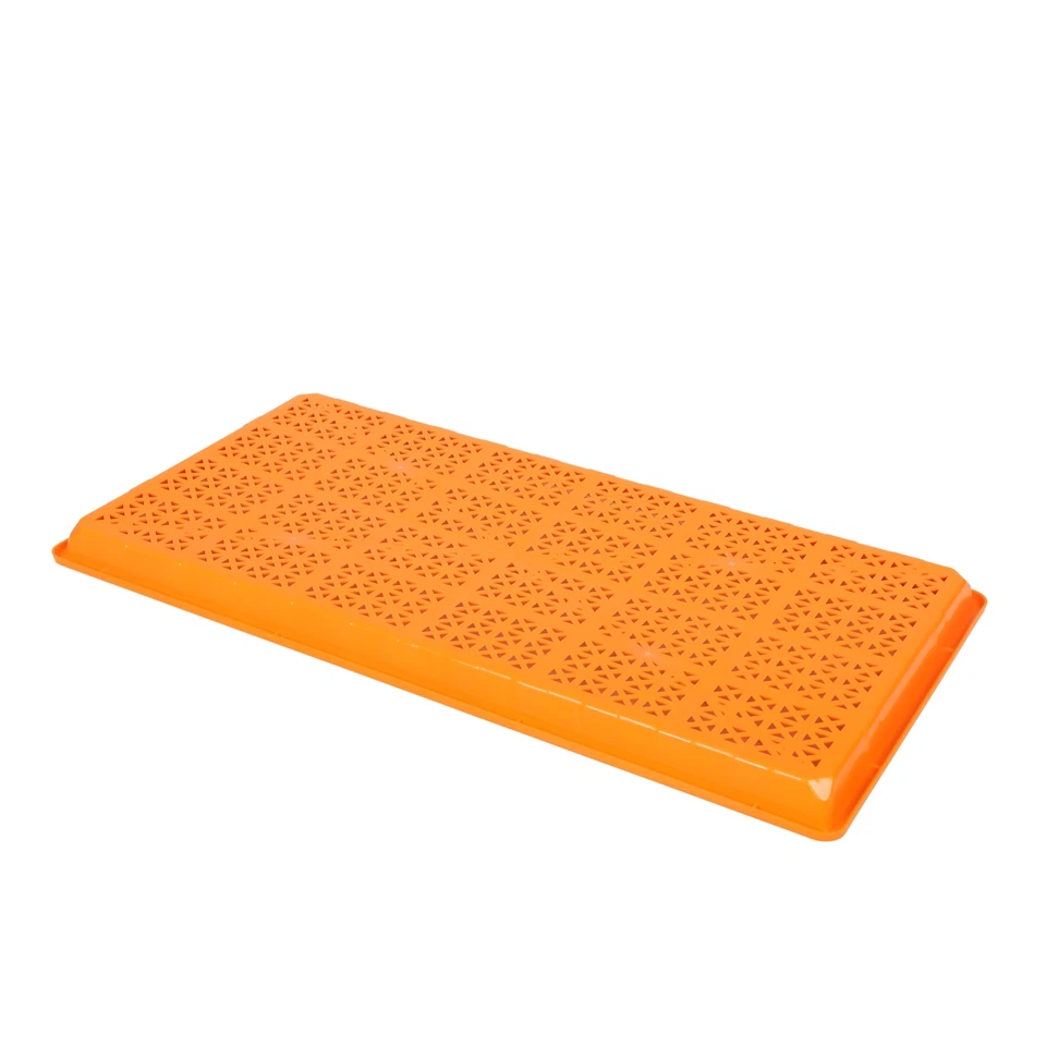 SUNPACK 10” x 20” Bandeja de inicio de semillas de plástico de malla de alta resistencia, naranja, 1” Foto 2 de 3