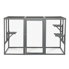 70  Spacious Wooden Cat Cage Waterproof Roof Enclosure Patio Cat Catio