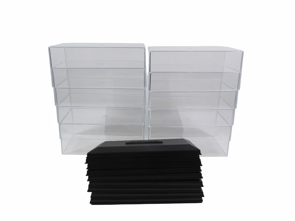 Lot de 10 boites vitrine cristal acrylique + socles pour voiture miniature 1/43 - Photo 4/4