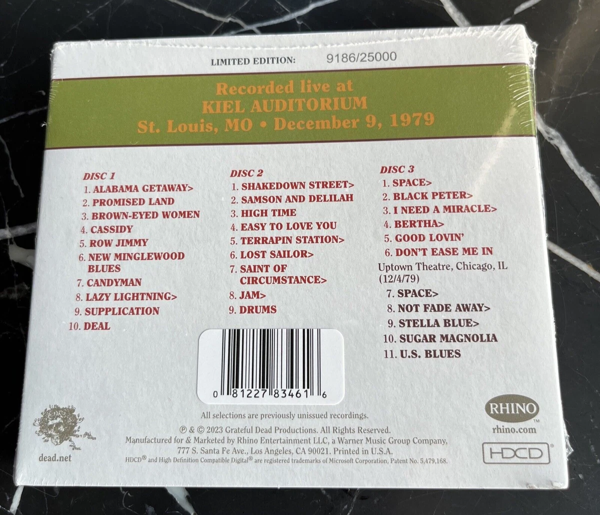 Grateful Dead Dave's Picks Volume 47 Kiel Auditorium St Louis