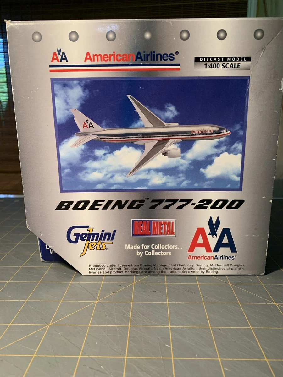 Gemini Jets 777-200 American Airlines N777AN Chrome Version in 1
