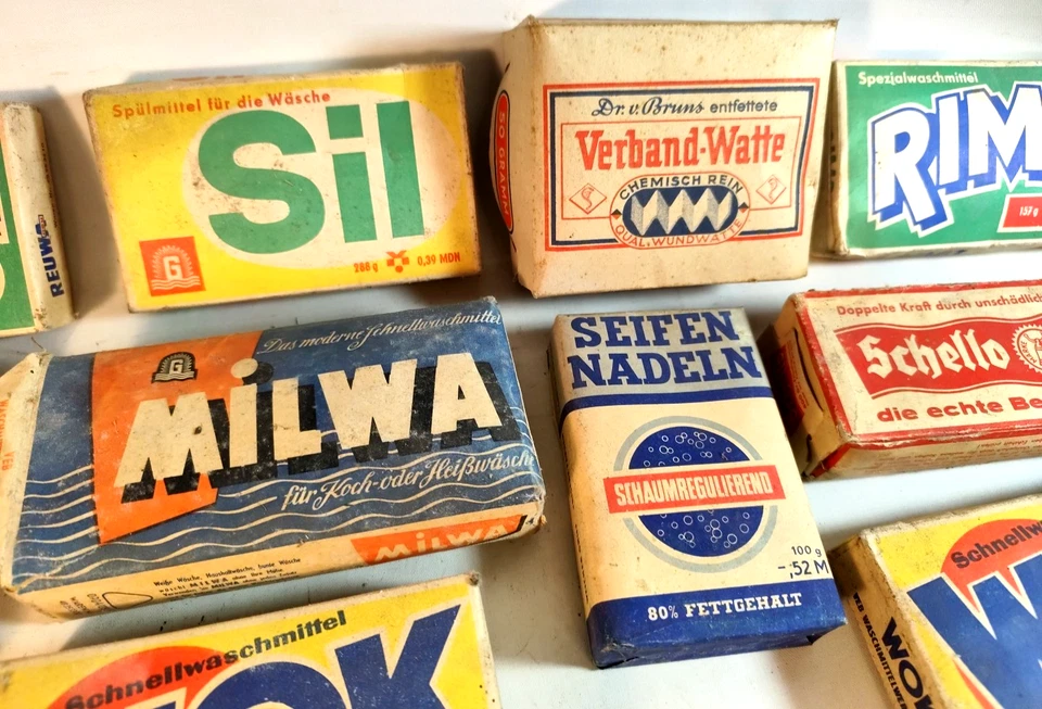 Lot Reklame Seife Wok Milwa Sil Rimo Spee Schello Kolonialwaren Wäscherei alt - Bild 4 von 4