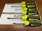 Snap-on Tools USA NEW 6pc HIVIZ Soft Grip Combination Screwdriver Set SGDX60BHV