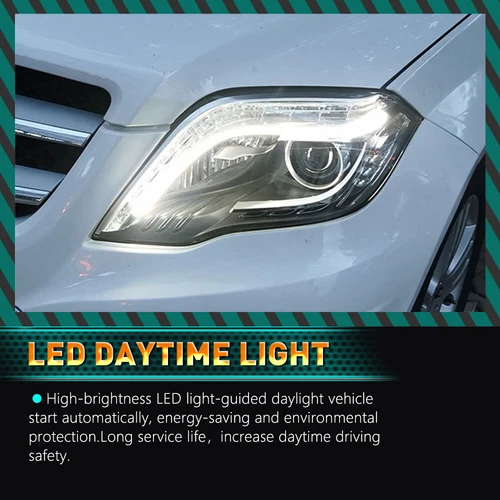 Mercedes-Benz GLK300 GLK350 GLK250 2013-2015 LED Headlights Assembly Halogen - Picture 4 of 10