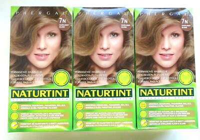 3x Naturtint 7N Permanente Haarfarbe Haselnuss Blond (3x 165ml)