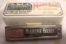 Vtg M Hohner Marine Band Harmonica No 1896 Original Box Key of C German A440