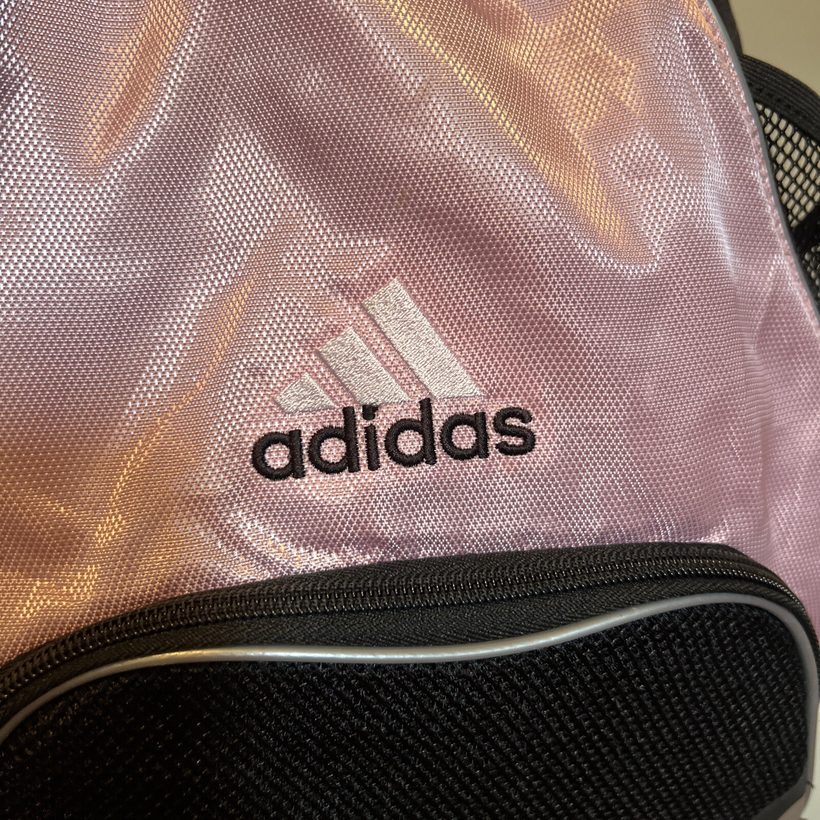 adidas Drawstring Backpack Pink, Black Large Zipp… - image 3