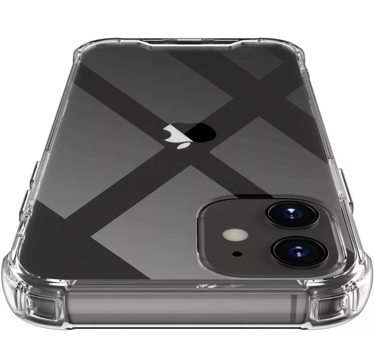 Apple Grey Clear Case for iPhone 12 12 Pro Inches Grey