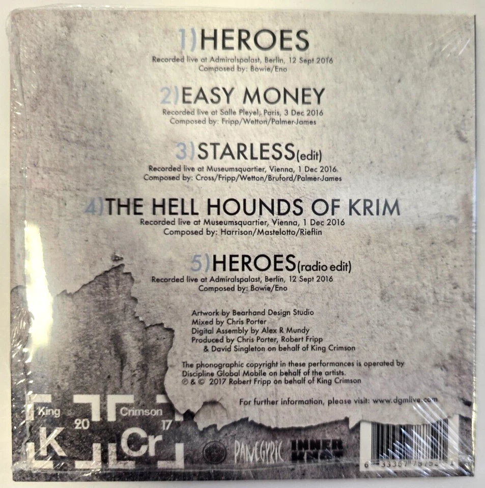 King Crimson Heroes CD Album 2017 prog rock in gatefold Digi sleeve prog rock Foto 2 de 4