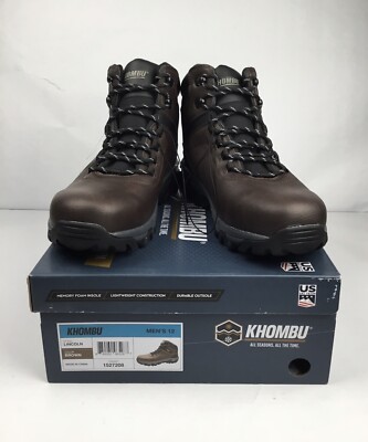 Khombu Lincoln Waterproof Mens Size 12M Brown Leather‎ Hiking Boots Amazon.com | Khombu Mens Lincoln Faux Leather Work & Safety  main image 2
