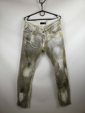 Just Cavalli Multicolor hand painted distressed denim Jeans
