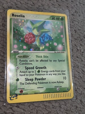 Pokémon TCG Roselia EX Dragon 9/97 Reverse Holo Rare Vintage Rare