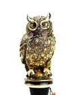 JAY STRONGWATER HECTOR OWL WINE STOPPER & STAND SWAROVSKI NEW ORIGINAL BOX