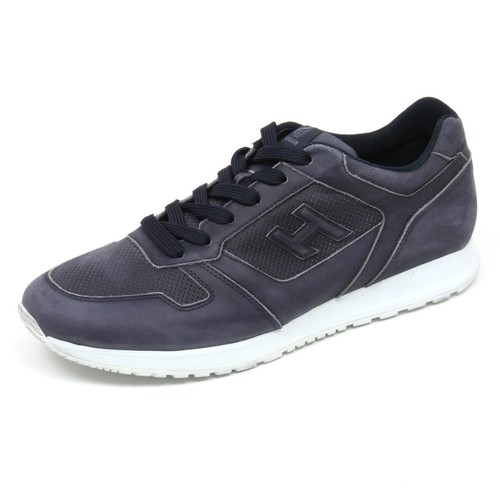 HOGAN H321 Sneaker trendy uomo blu in suede e tessuto | Quellogiusto Shop  online