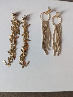 Ohrhänger Ohrringe Strass Gold Set
