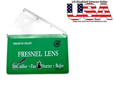 Credit Card Fresnel Lens Magnifier Ruler 4X Magnification w/Protective Sleeve