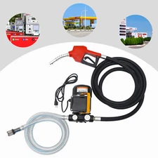 550W 110V Electric Oil Fuel Diesel Gas Transfer Pump W/Meter Hose with Nozzle