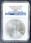 NGC MS70 2013-(W) Silver Eagle S$1 Early Releases Struck at West Point Mint