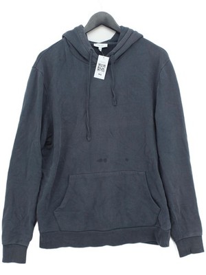 Reiss Herren Hoodie M Grau 100% Baumwolle Pullover