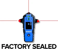 Kobalt Red Line Generator Laser Level Kit Rechargeable w/Stud Finder NEW