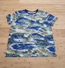 Vintage Mercer & Sons Blue Cotton Slim Graphic Men's T-Shirt XL