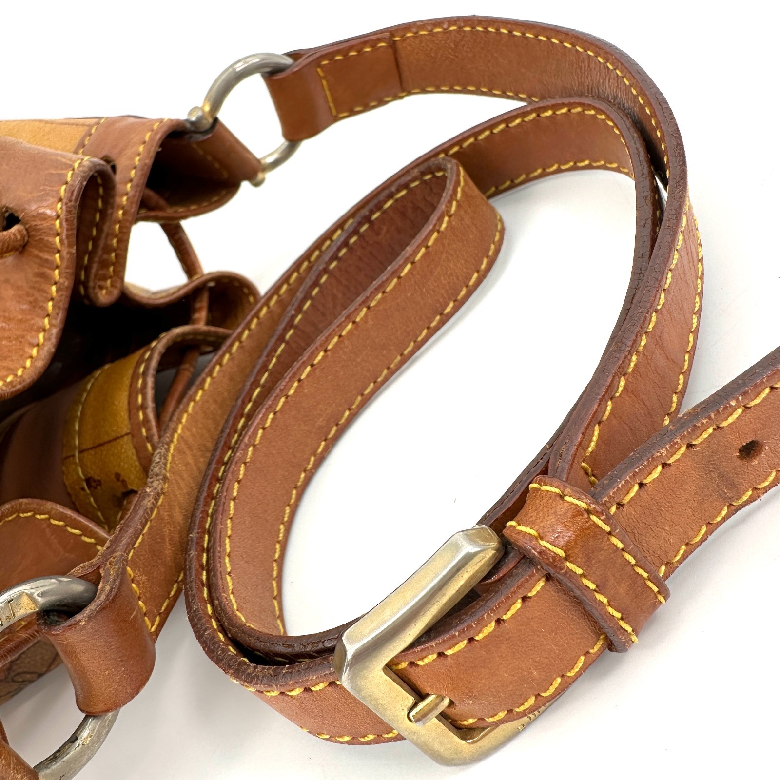 PRIMA CLASSE Shoulder Bag Drawstring Map Leather … - image 19