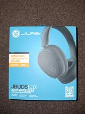 JLab JBuds Lux ANC Wireless Bluetooth Over-Ear Headphones, Graphite