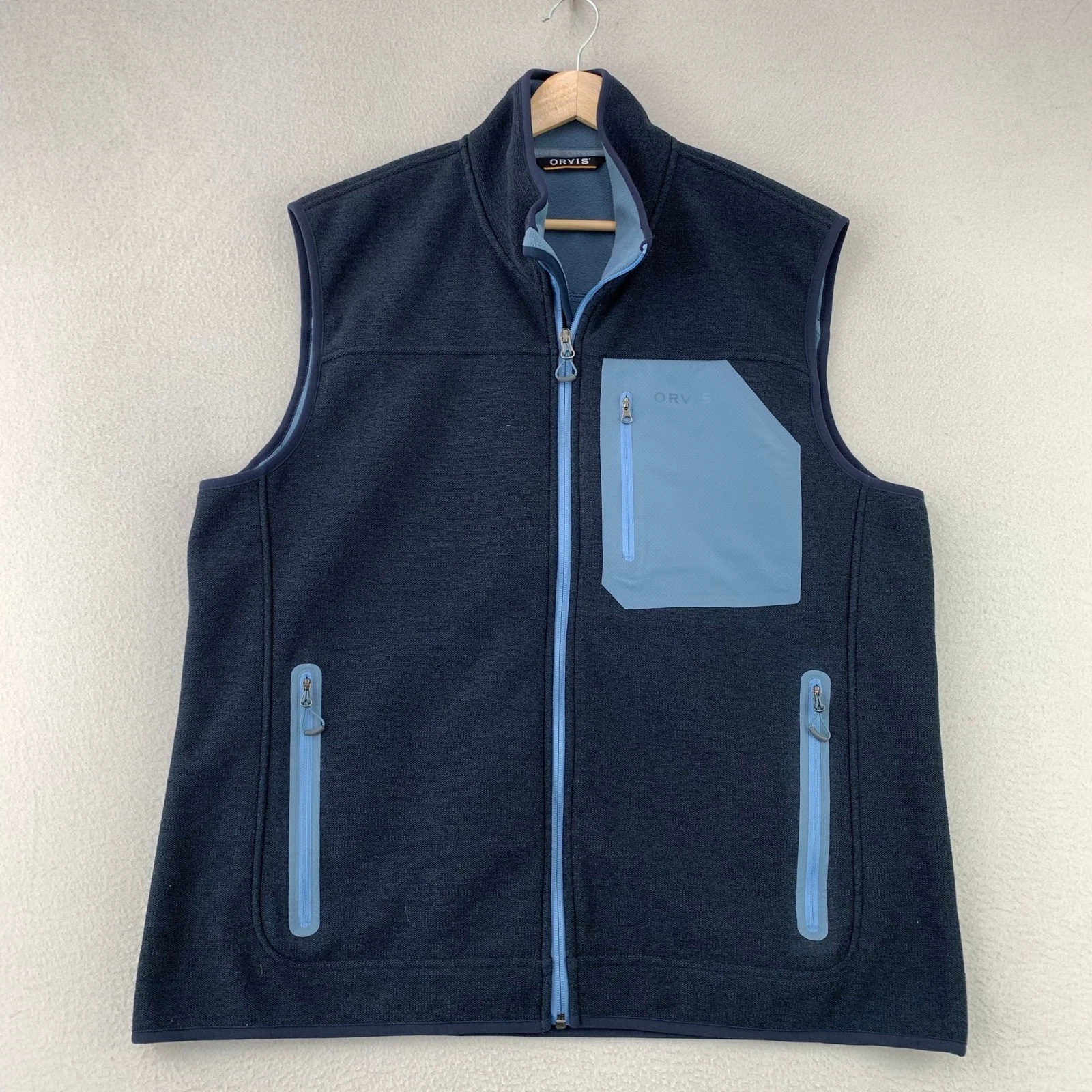 Orvis Fleece Vest Men XL Blue Full Zip Outdoor Performance Hiking Trail
Opens in a new window or tab