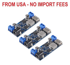 3PCS DC 12V to 5V 5A Step-Down Converter, USB Buck Converter DC 9V-36V Step Down