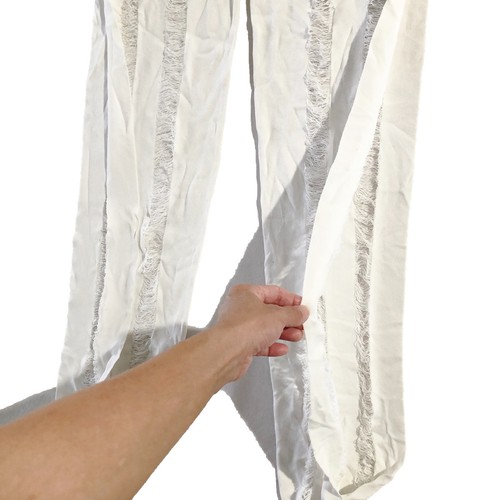NWT Hera Jumpsuit Womens Size M White Shredded Texture Belted Waist Back Zip - Photo 13/15