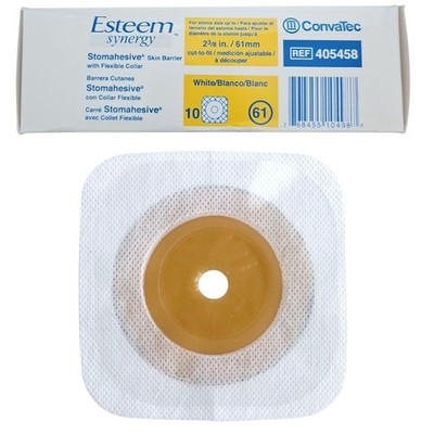 10 ConvaTec 405458 Esteem Synergy Stomahesive Barriers 2-3/8'' CTF Exp 2028