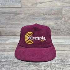 Vintage 90s Olympia 4.29 Corduroy Made In USA Cap Hat Adult Men SnapBack