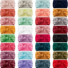 32 Pcs Baby Nylon Headbands Hairbands with Bows Elastics Handmade Hair Access...