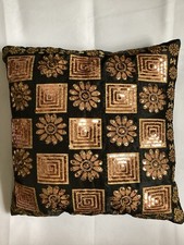 Image of Cushion Cover black and gold 16x16