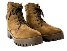 Calzado Yaki Boots Women’s 11 Suede Brown Lace-Up Ankle Western Boho Bootie