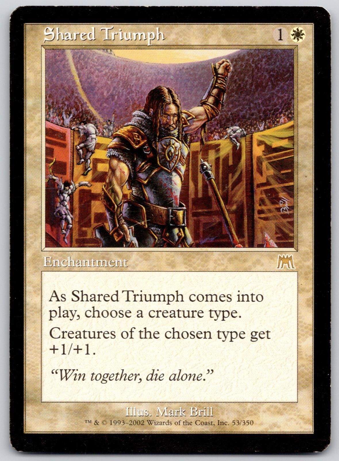 Shared Triumph 53 Rare Onslaught Magic: The Gathering Lightly Played