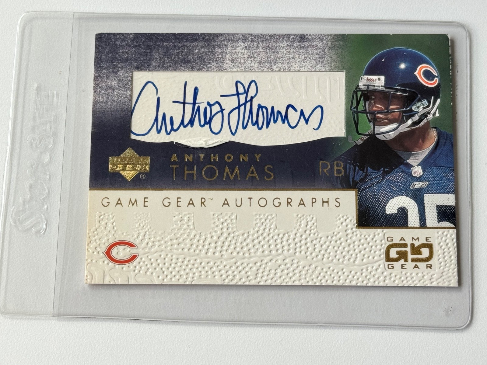 Anthony Thomas Upper Deck Game Gear Autographs #ATGS Base