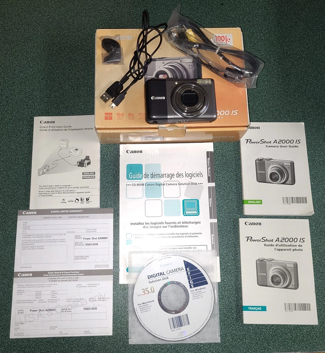 Canon Powershot A2000 Is Indiana Digital Cameras for sale | eBay
