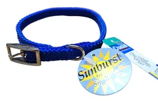 Coastal Pet Sunburst Nylon Braided Pet Collar For Small Dogs  10"  BLUE NEW