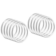 1.4" Dream Catcher Rings 20 Pcs Metal Macrame Wreath Silver Tone