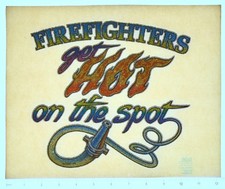 Original VINTAGE 1970s Heat Transfer | Firefighters Get Hot on the Spot - Roach